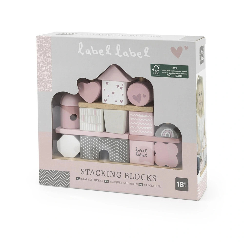 APPYTOYS | Bloques Apilables Label Label Rosa