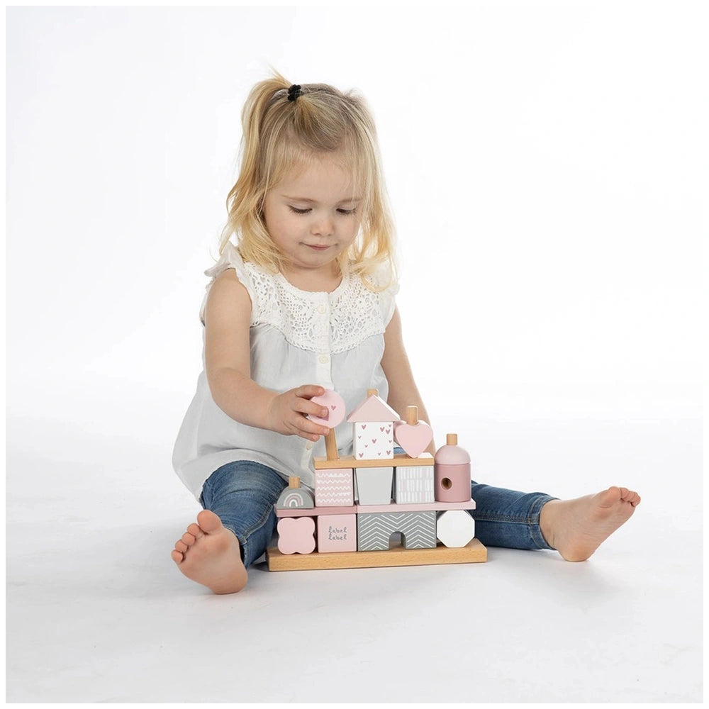 APPYTOYS | Bloques Apilables Label Label Rosa