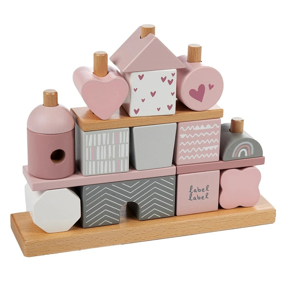 APPYTOYS | Bloques Apilables Label Label Rosa