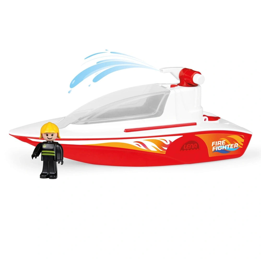 Lena - Barco de bomberos BOAZZ con bomba 36 cm - Vehículos de juego