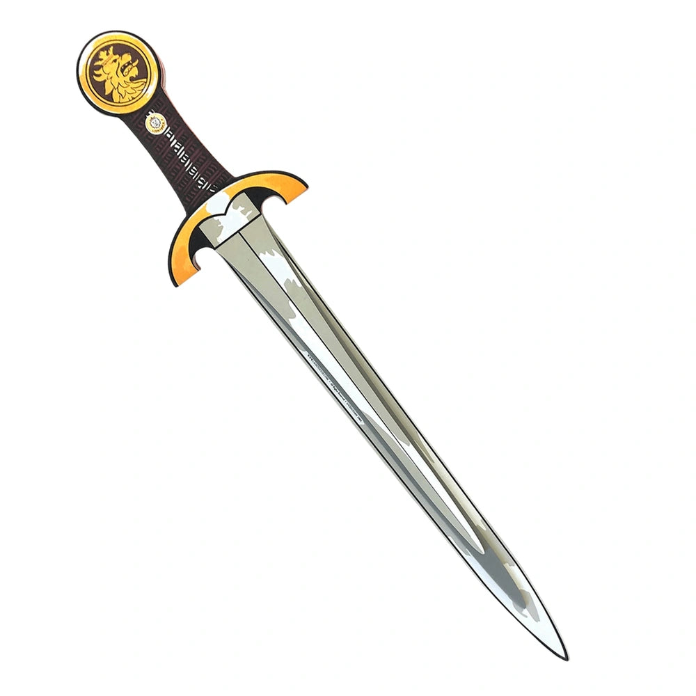 Liontouch Knight Sword in red with a silver blade and black-yellow handle, designed for pretend professions and role playing.