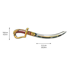 Liontouch Napoléon Sabre in red with a gold hilt and silver blade, designed for pretend professions and role playing.