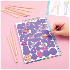 Make It Real - Cuaderno de bocetos de diseño de moda Vibras Groovy - Artes y manualidades