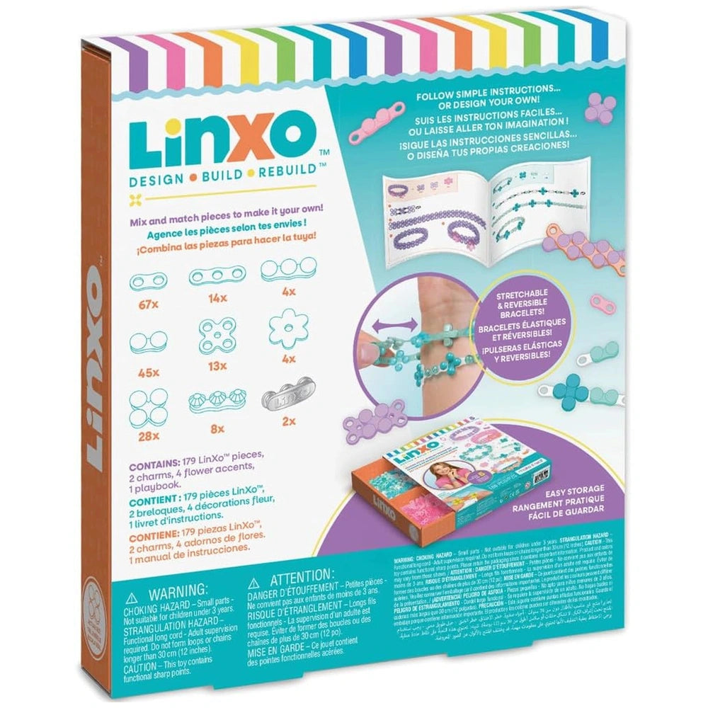 LINXO Seaside Jewelry Design Set in colorful cardboard packaging with plastic window, featuring vibrant crafting components a