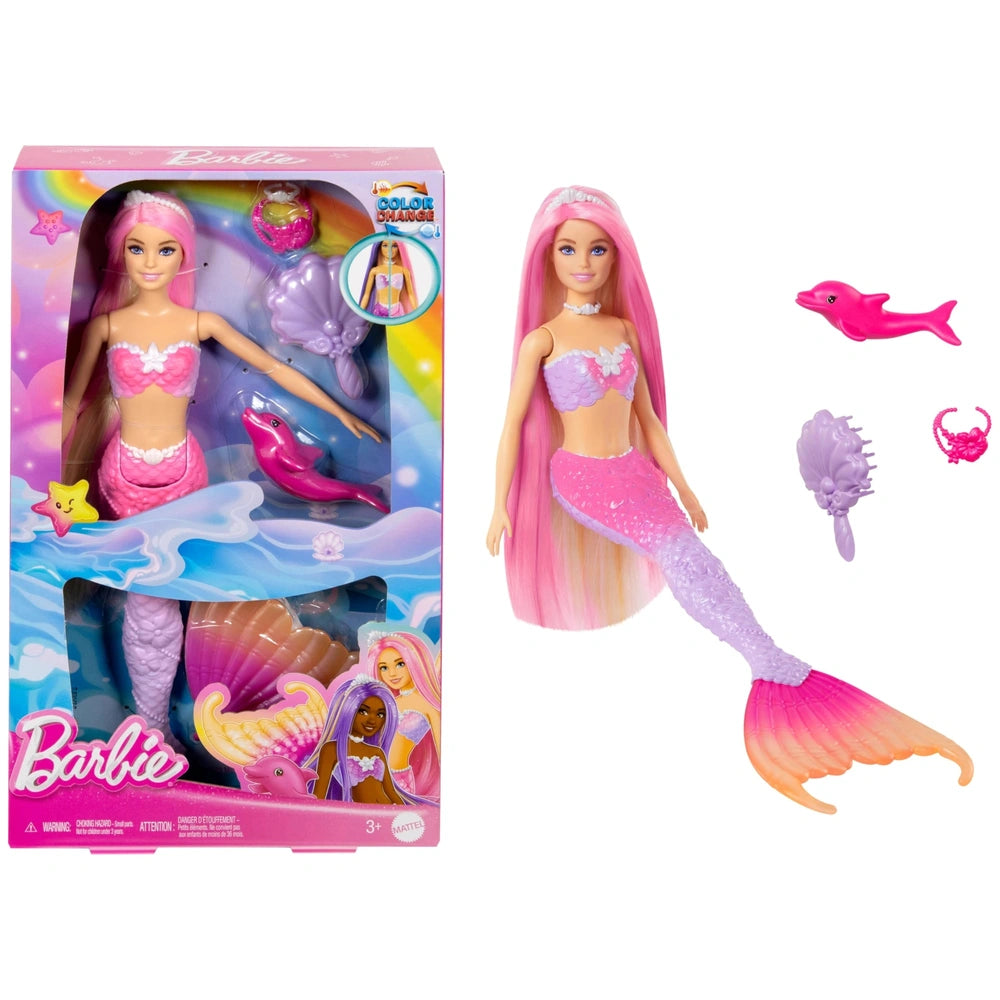 MATTEL - Barbie - Muñeca Sirena de Malibu - Muñecas, Conjuntos de Juego y Figuras de Juguete