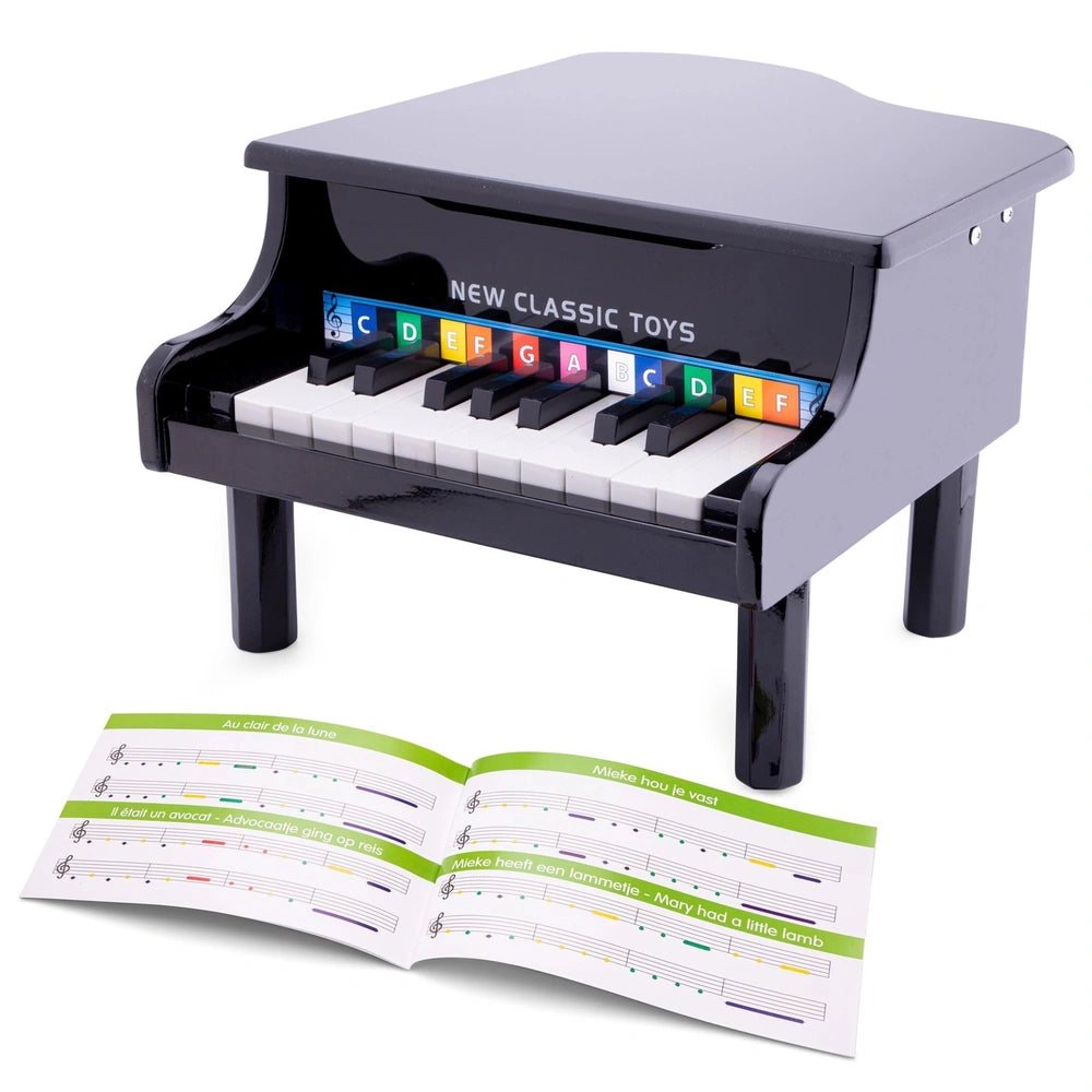 New Classic Toys - Grand Piano - 18 Keys - Black - Musical Instruments