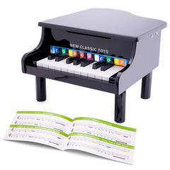 New Classic Toys - Grand Piano - 18 Keys - Black - Musical Instruments