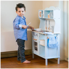 New Classic Toys - Kitchenette - Modern - Electric Cooking - Blue - Pretend Professions & Role Playing