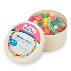 New Classic Toys - Lacing Beads - 230 Pieces And 4 Cords - Arts & Crafts