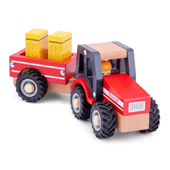 New Classic Toys - Tractor With Trailer - Hay Stacks - Play Vehicles