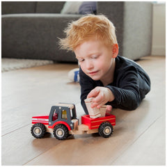 New Classic Toys - Tractor With Trailer - Hay Stacks - Play Vehicles