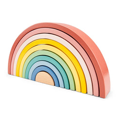New Classic Toys - Wooden Rainbow - 10Pcs. - Sorting & Stacking Toys