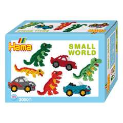 Set de Perlas de Planchar Pet Hama - Dino y Coche 2000 Pcs.