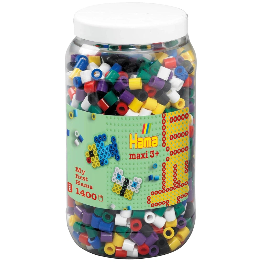 Pet Hama Perlas de Planchar Maxi en Tarro - Mezcla Estándar (00) 1400 Pcs.