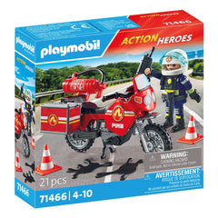 Playmobil Action Heroes Fire Department At The Accident Scene - 71466