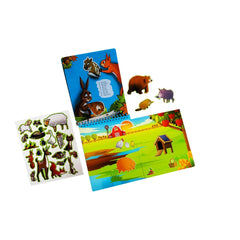 QwiToy - Libro de juegos de animales 3 en 1 - Libros