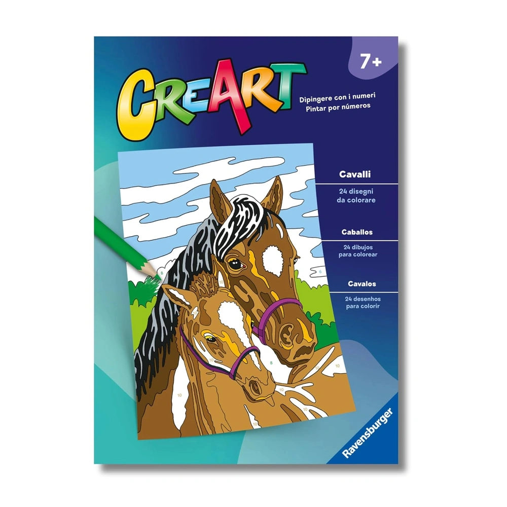 Ravensburger - CreArt - Libro de Colorear Creativo - Caballos - Artes y Manualidades