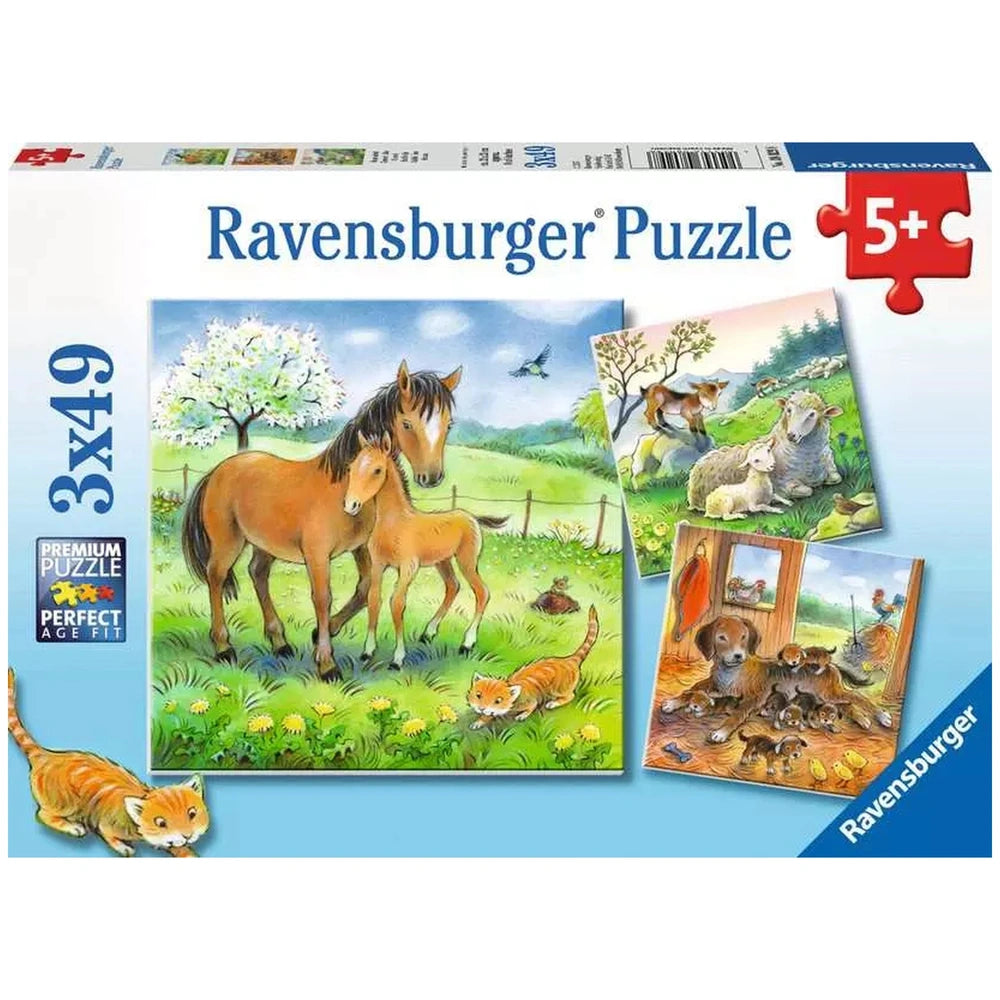 Ravensburger - Hora de Acurrucarse - 3x49 Piezas - Rompecabezas