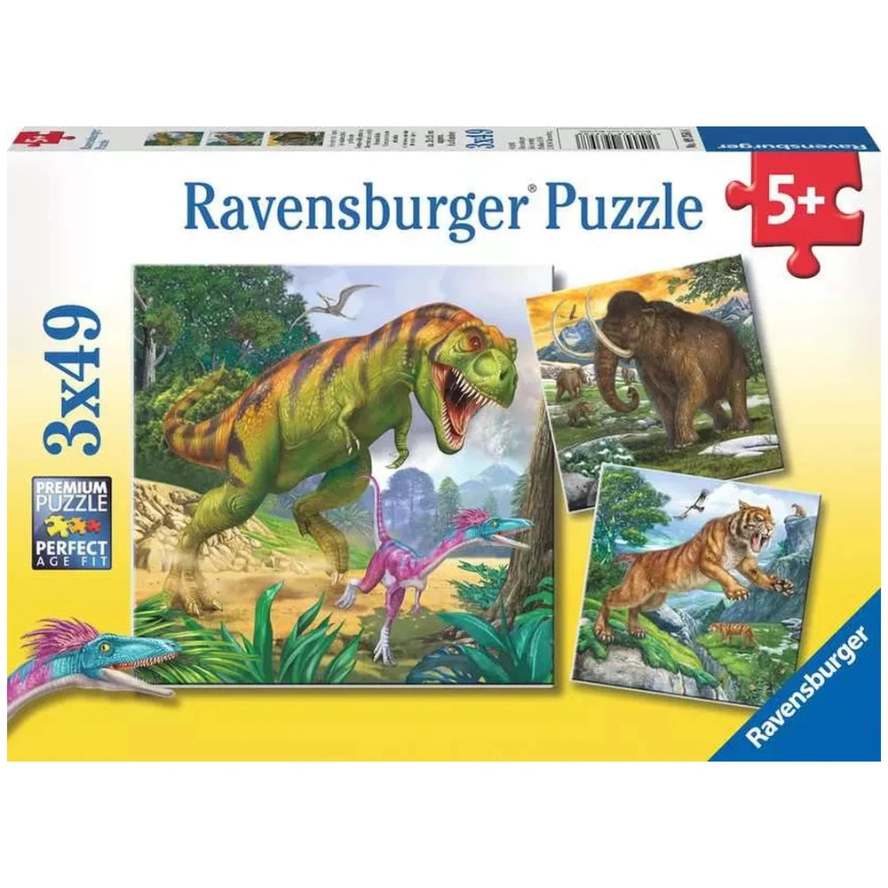 Ravensburger - Dinosaurs - Ruler Of Prehistoric Times - 3x49 Pieces - Puzzles