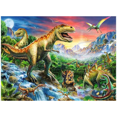 Ravensburger - Dinosaurios - Con los Dinosaurios - 100 Piezas - Rompecabezas
