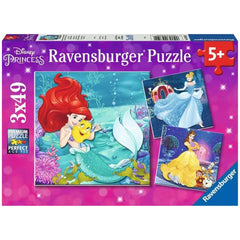 Ravensburger - Princesas Disney - Aventuras de las Princesas - 3x49 Piezas - Rompecabezas
