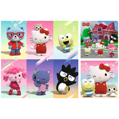 Ravensburger - Hallo Kitty - Aventura en Cherry Town - 3x49 Piezas - Puzzles