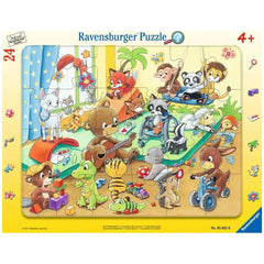 Ravensburger - En el Jardín de Infantes de Animales - 24 Piezas - Rompecabezas