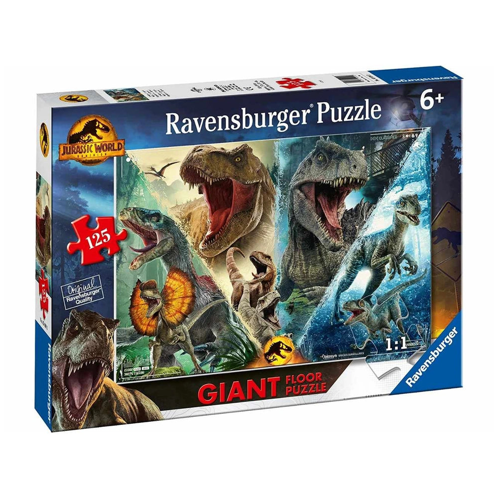 Ravensburger - Jurassic World - 125 Piezas - Rompecabezas de Suelo Gigante