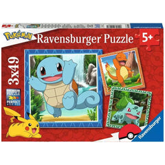 Ravensburger - Pokemon - Charmander Bulbasaur y Squirtle - 3x49 Piezas - Puzzles