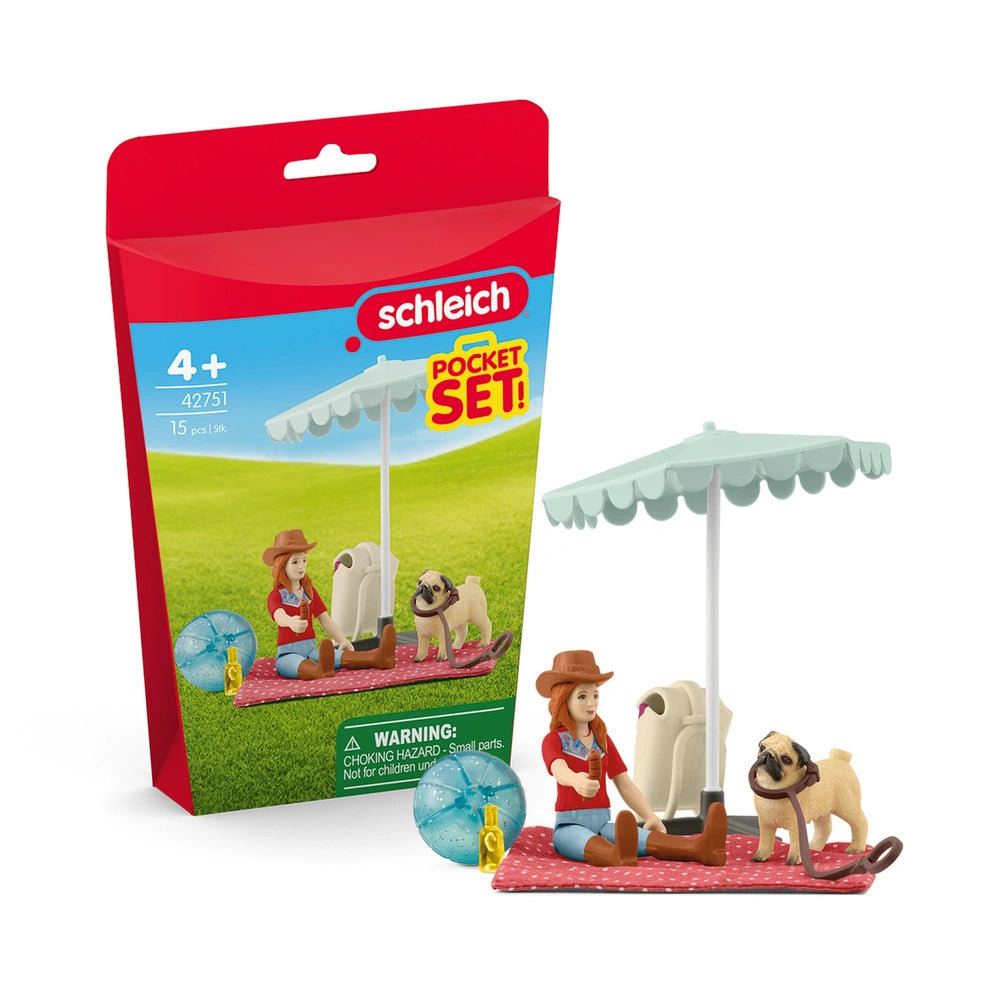 Schleich - Set de bolsillo Relájate con Pugs - Juegos de juguete