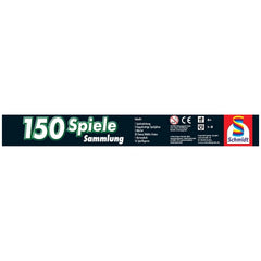 Schmidt Spiele bumper sticker featuring "150 Spiele Sammlung" text and a red logo on a dark background.