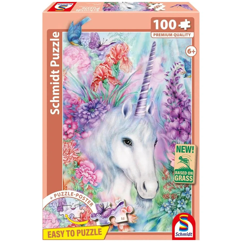 Schmidt Spiele - Belleza de Unicornio Gentil 100 Pzs - Rompecabezas