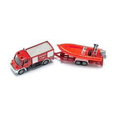 Siku - Unimog Fire engine with boat - Play Vehicles