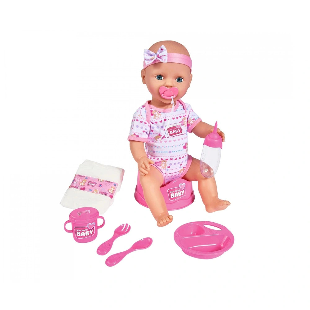 Simba - Muñeca de bebé recién nacido, accesorios rosas - Muñecas, conjuntos de juego y figuras de juguete