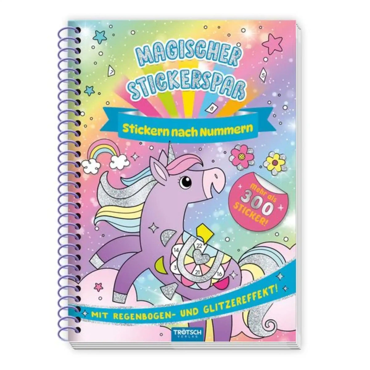 TROTSCH - Magical Sticker Fun Glitter Sticker Activity Book Arts and Crafts - German Edition