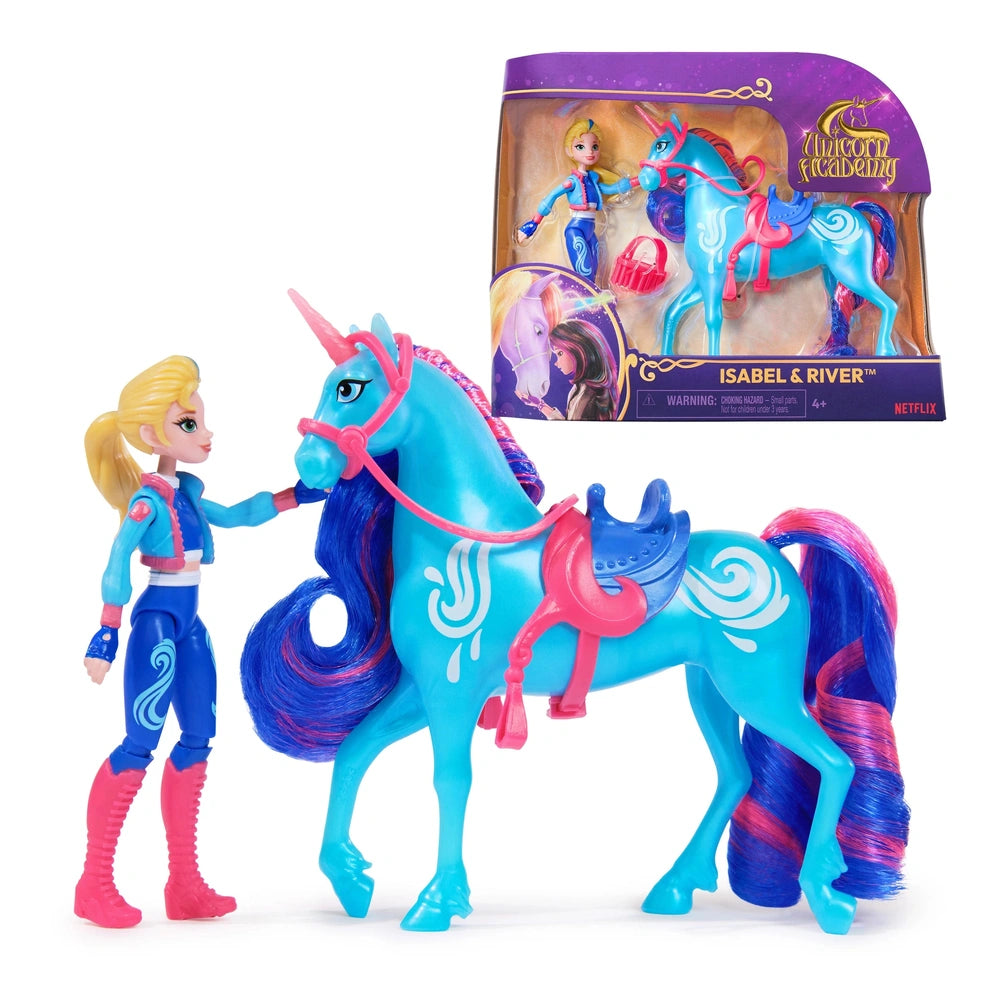 Unicorn Academy Isabel y River Set de Figuras 30 cm